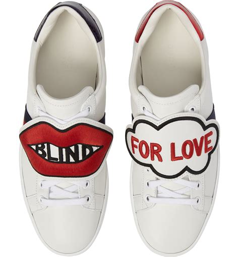 gucci blind for love sneakers|Gucci ace loved sneakers.